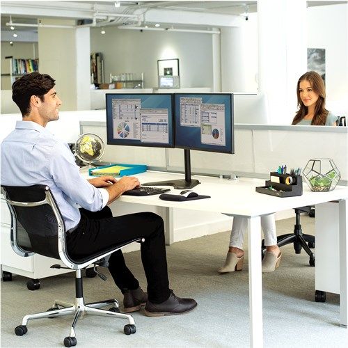 Fellowes Ergonomics freestanding arm for 2 monitors - horizontal Seasa - former Professional Series™._4