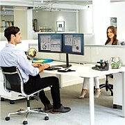 Fellowes Ergonomics freestanding arm for 2 monitors - horizontal Seasa - former Professional Series™._4