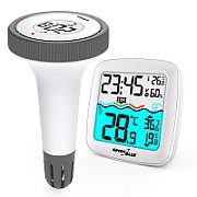 GreenBlue Pool Thermometer Weather Station  60m Range  Floating Sensor  Temperature  Time  Calendar  DCF  GB216_5