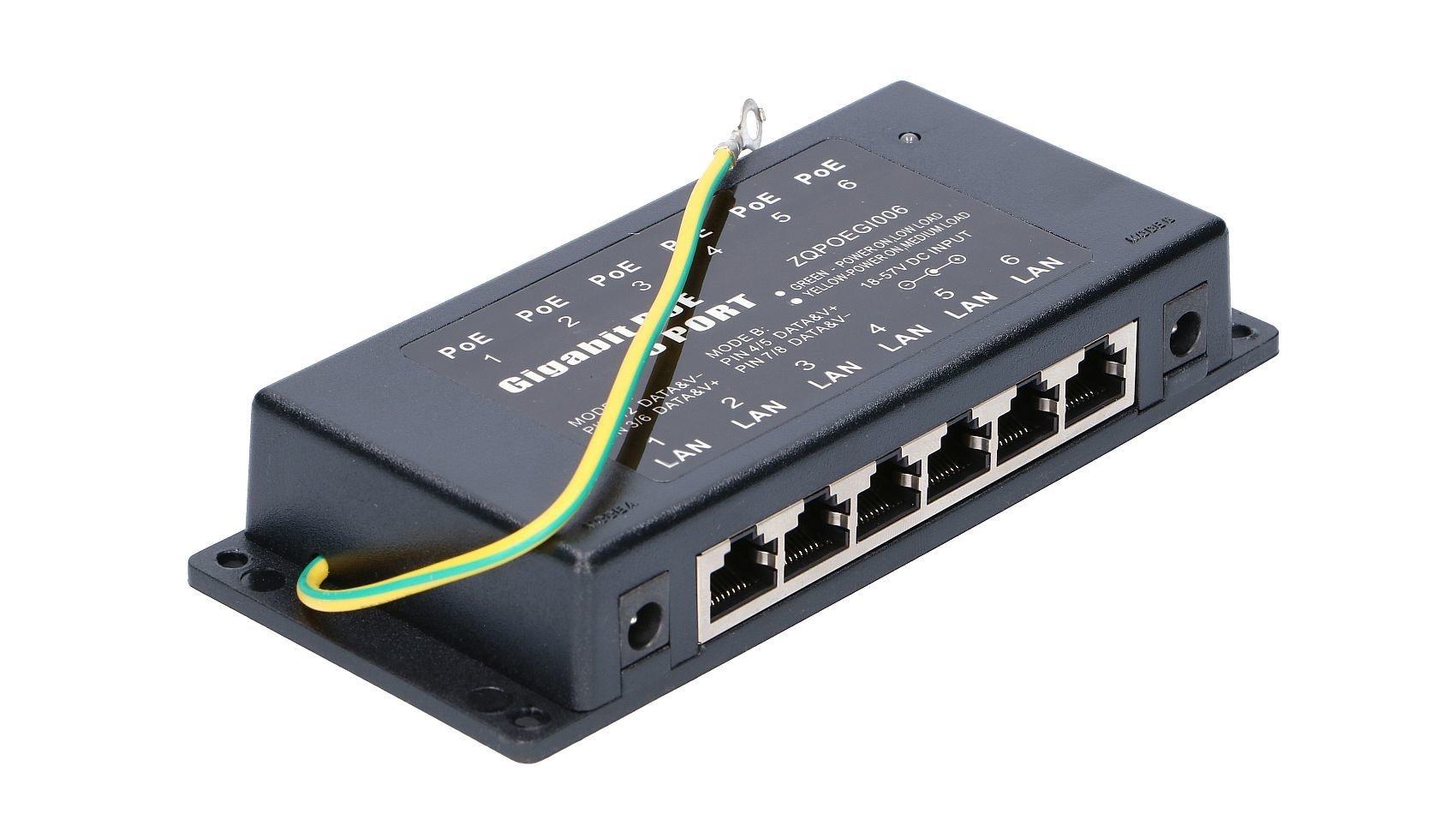 Extralink 6 Ports | Gigabit PoE Injector | 6x 1000Mbps RJ45_4