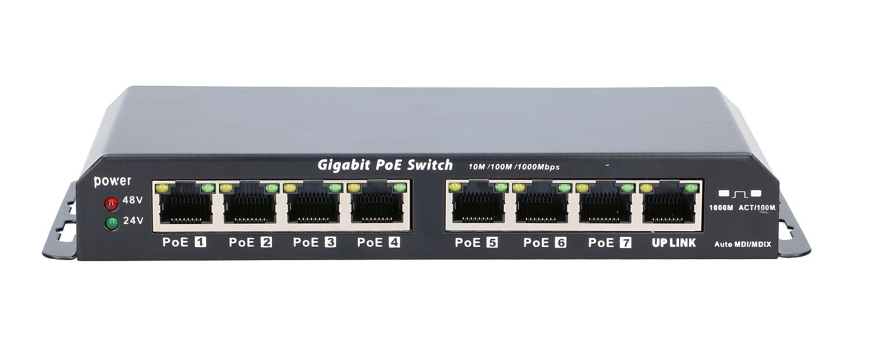 Extralink PoE Switch KRATOS 7x Gigabit PoE  1x Uplink RJ45  Power Supply 24V 2.5A  60W_6