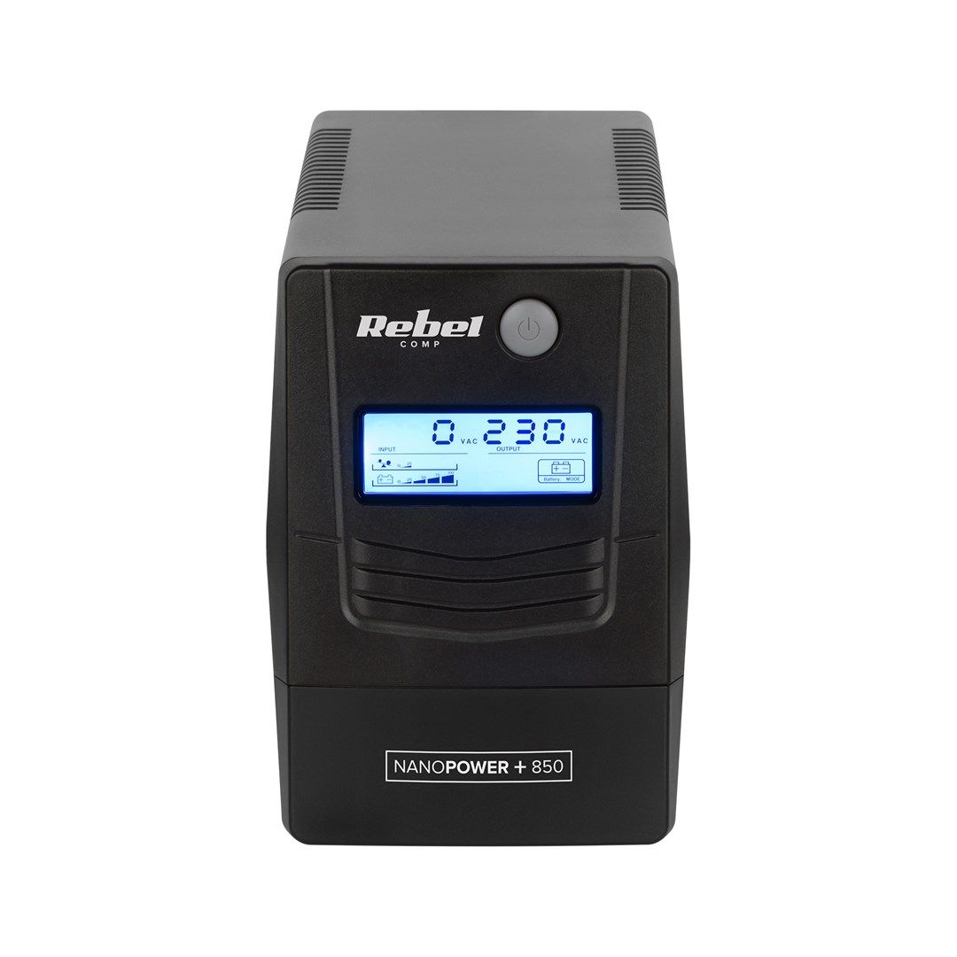 Rebel Nanopower Plus 850 UPS | Off-line | Sinusoida| 850VA | 480W  | LCD | USB_2