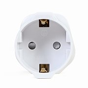 ADAPTOR EU GEMBIRD, Socket EU, conectare prin Socket UK (T), 13 A, fara protectie, alb, 