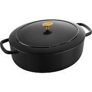 Ballarini Bellamonte Oval Cast Iron Casserole - Black  6.5 ltr_1