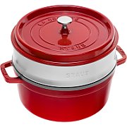 Round cast iron pot with Staub insert - 3.8 ltr  Red_1