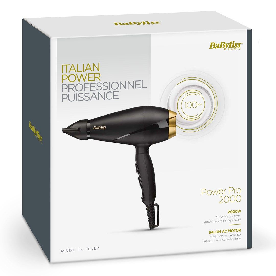 BaByliss 6704E hair dryer 2000 W Black  Gold_3