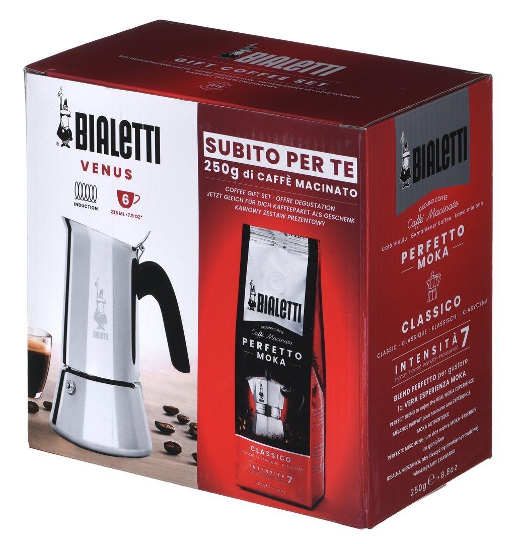 Bialetti New Venus 6tz coffee maker + Perfetto Moka Classic coffee_7