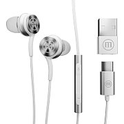 Maxell XC1 USB-C wired headphones with USB-A adapter white_4