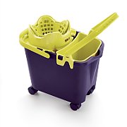 Rectangular bucket on wheels 14 ltr with squeezer and Mery cartridge_1