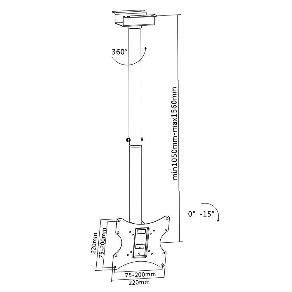 Maclean MC - 580 Hight quality celling TV LCD / LED Screens Bracket_9