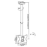 Maclean MC - 580 Hight quality celling TV LCD / LED Screens Bracket_9