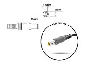 notebook charger mitsu 20v 2a (5.5x2.5) - msi  medion  lenovo  itd 40W_2