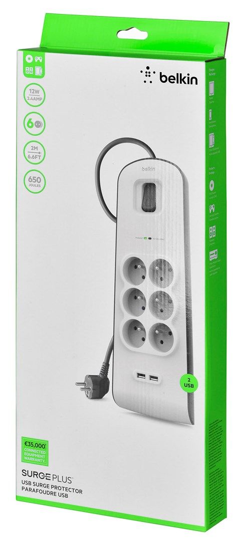 Belkin BSV604ca2m White 6 AC outlet(s) 2 m_8