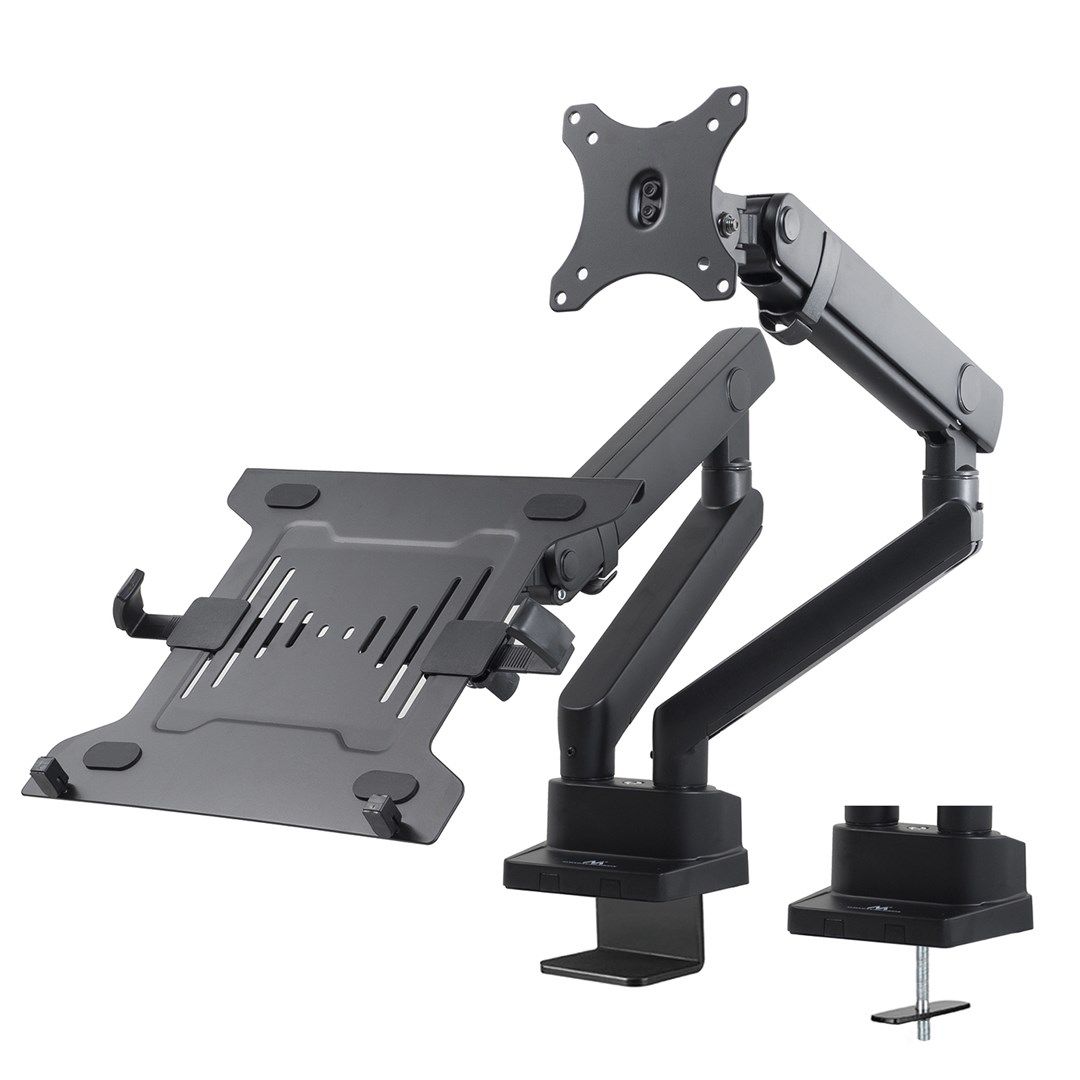 Maclean MC-813 Dual Desk Mount for a Monitor and a Laptop 17  -32  2x8kg VESA 75x75  100x100_5