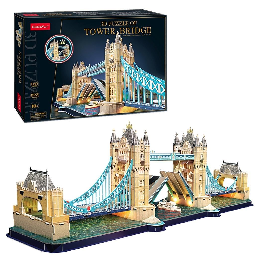 Puzzle 3D Tower Bridge LED L531h Cubic Fun_2