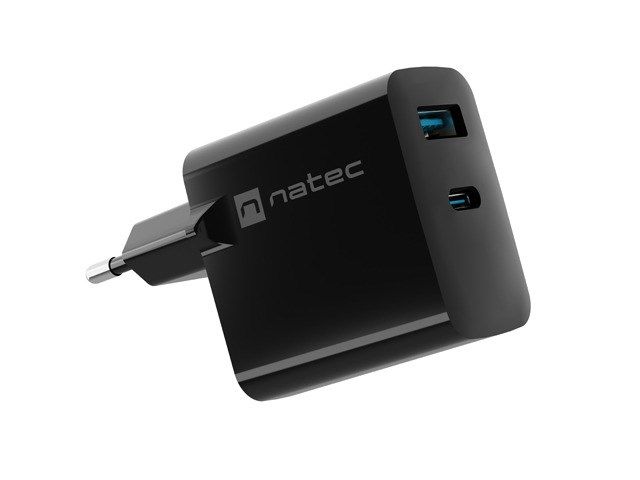 NATEC RIBERA GAN CHARGER 1x USB-A + 1x USB-C 65W BLACK_4