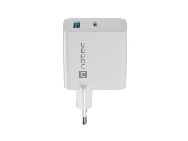 NATEC RIBERA GAN CHARGER 1X USB-A + 1X USB-C 45W WHITE_9