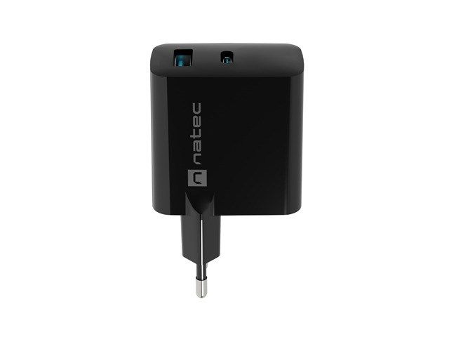 NATEC RIBERA GAN CHARGER 1x USB-A + 1x USB-C 45W BLACK_5