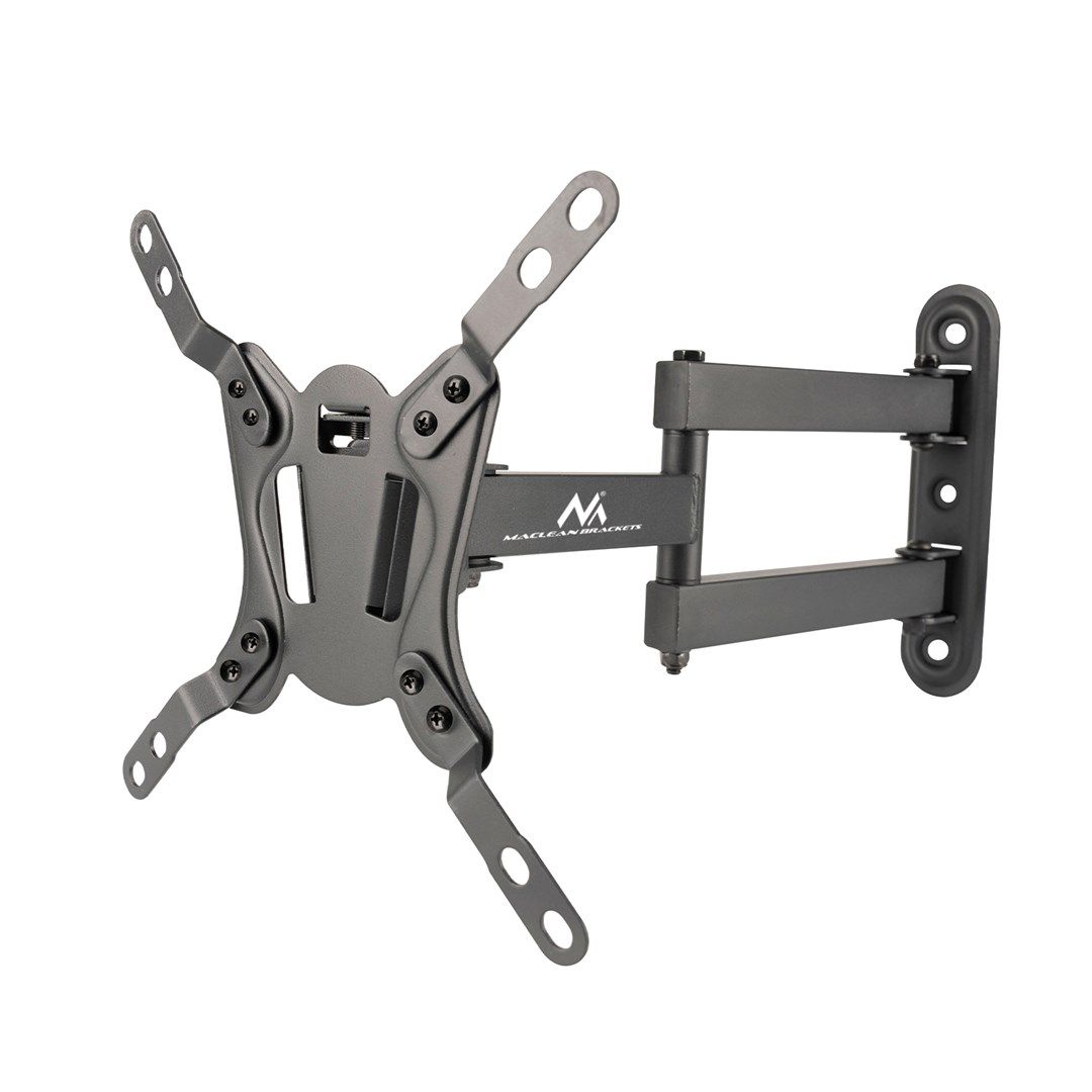 Maclean MC-418 TV Monitor Full Motion Wall Mount 23 -43  30kg max VESA 200x200 Black Tilting Rotating Adjustable Wall Distance Holder Bracket Sturdy Powder Coating_4