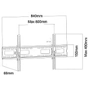 Maclean MC-422 TV Wall Mount Heavy Duty 43 -100  max VESA 800x400 120kg Tilting +/-15° Bracket Holder Hanger with Spirit Level Accessories_4