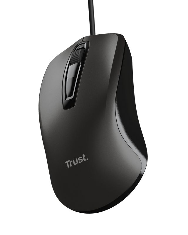 Mouse Trust cu fir, optic, rezolutie maxima 1200 DPI, negru_2