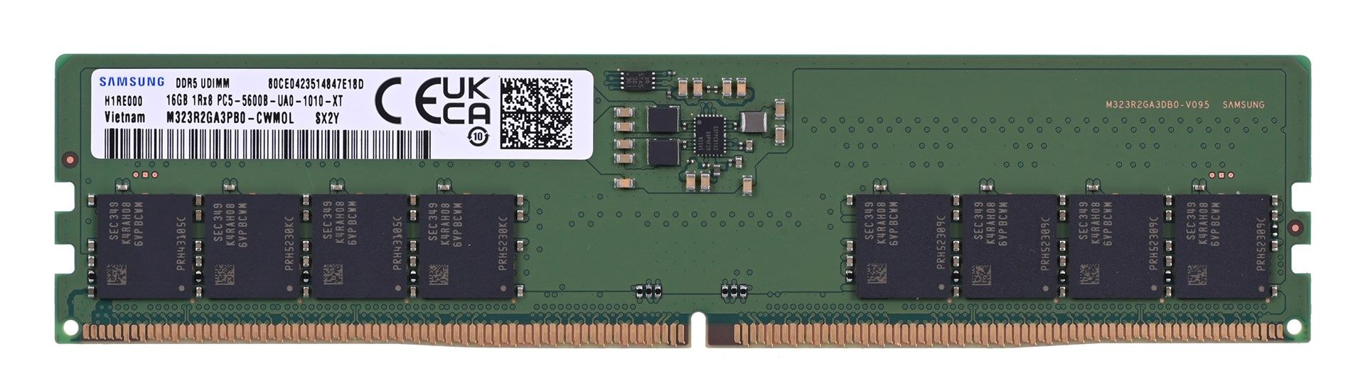 Samsung UDIMM non-ECC 16GB DDR5 1Rx8 5600MHz PC5-44800 M323R2GA3PB0-CWM_2