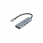 Dicota USB-C 5-in-1 Video Hub 4K PD 100W silver_1