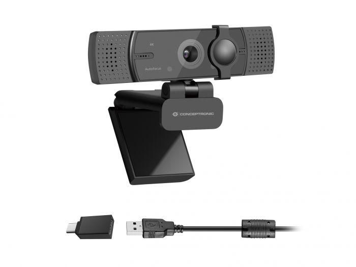 Conceptronic AMDIS07B 4K Ultra HD Autofocus Webcam with Dual Microphone, 103 x 55 x 44 mm_3