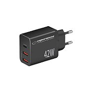 Esperanza EZC106K mains charger 42W Black_1