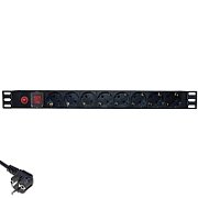 Priză de rack 19 inch, PDU 1U, 8 posturi Schuko, Eco Xcab_1