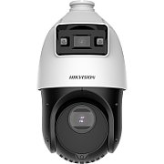 Camera de supraveghere IP Speed Dome 4MP Hikvision DS-2SE4C415MWG-E, lentila fixa bullet: 2.8 mm, lentila varifocala PTZ: 4.8 to 72 mm, 15 × optical, iluminare min.: [Bullet channel]: 0.0005 Lux @ (F1.0, AGC ON), 0 Lux; [PTZ channel]: Color: 0.005 Lux @ (F1.6, AGC ON), B/W: 0.001 Lux @ (F1.6, AGC_1