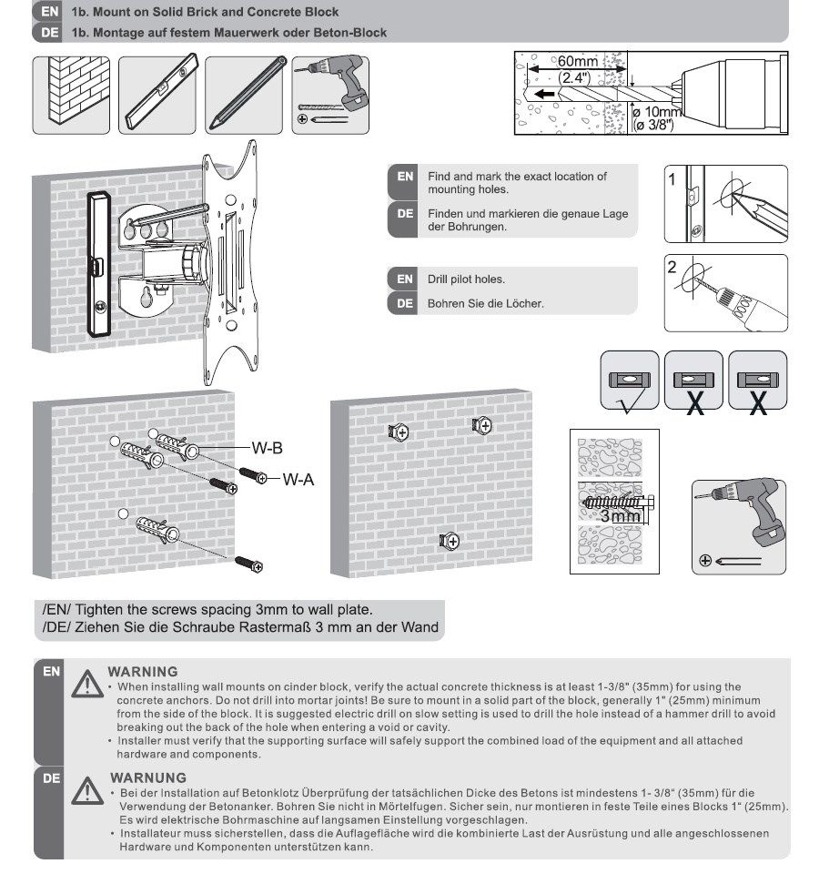 Maclean MC-501A Universal Wall TV Bracket 23-42  uo to 30kg vesa 200x200 Black_5