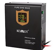 Wall-mounted emergency power supply KEMOT PROsinus-500 converter with pure sine wave and charging function 12V 230V 500VA/300W_1