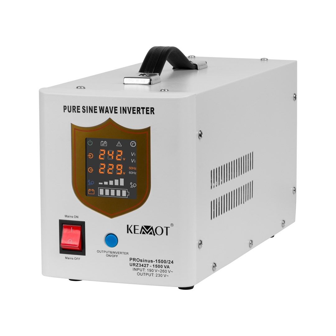 Uninterruptible power supply KEMOT PROsinus-1500/24 converter with pure sine wave and charging function 24V 230V 1500VA/1050W_2