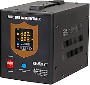 Uninterruptible power supply KEMOT PROsinus-500 converter with pure sine wave and charging function 12V 230V 500VA/300W - black color_1