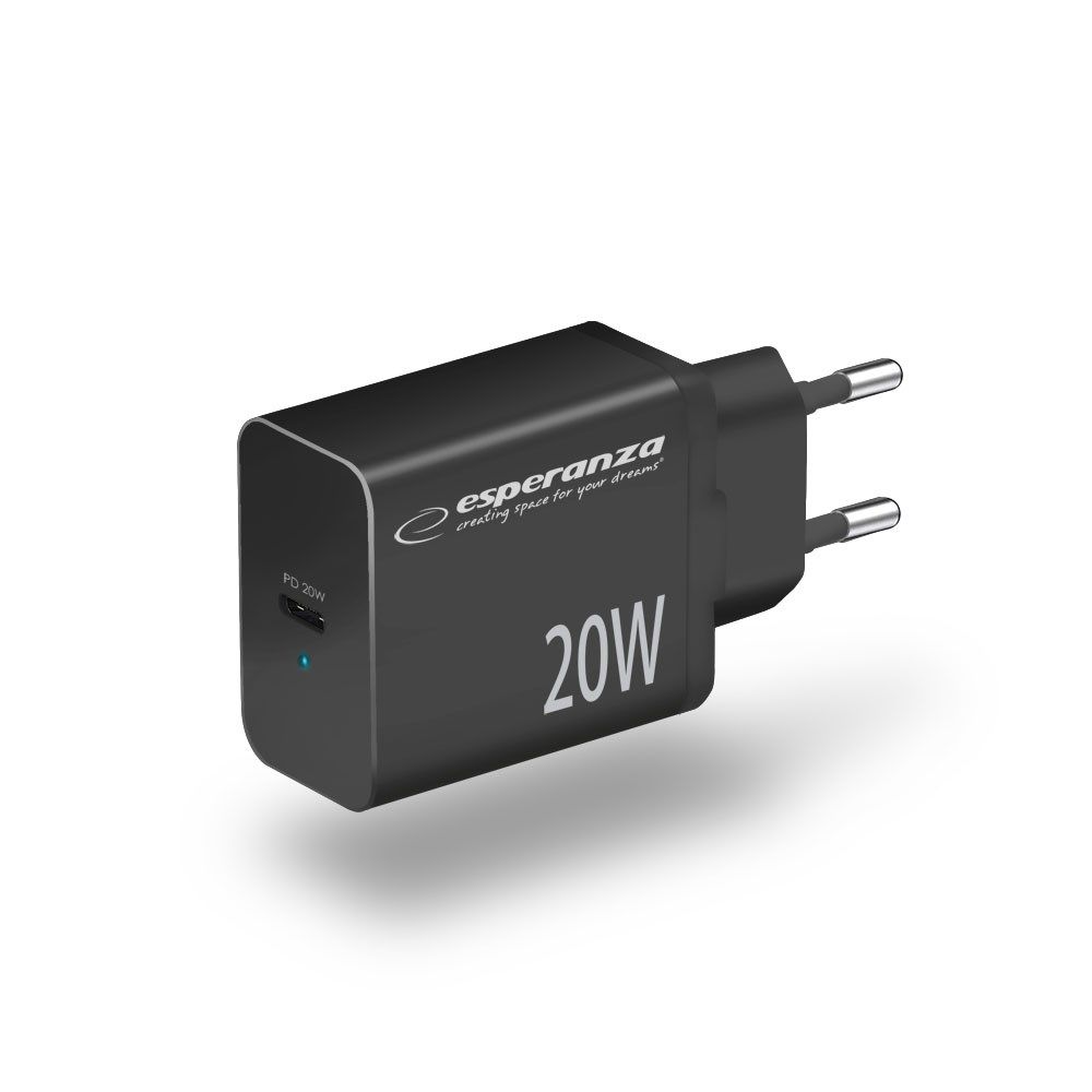 Esperanza EZC104K mains charger 20W Black_2