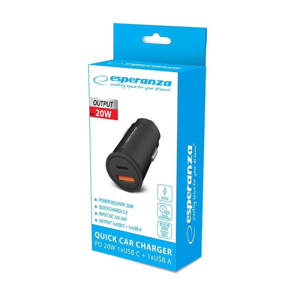 Esperanza EZ111K Car Charger Auto Black_3