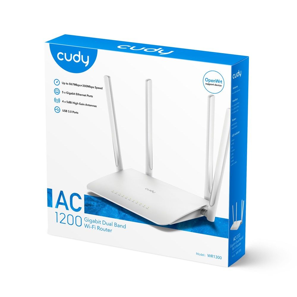 Cudy WR1300 wireless router Gigabit Ethernet Dual-band (2.4 GHz / 5 GHz) White_5