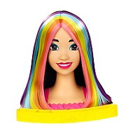 Barbie Styling Head Neon Rainbow Black Hair HMD81 MATTEL_2