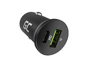 Green Cell GC CADM-GC-38AC - USB-Ladegeraet 38 W 1x USB-C USB-A schwarz Flashlight  GPS  Headphones  Mobile phone  Navigator  Other  Portable speaker  Power bank  Smartphone  Smartwatch  Tablet  Universal Black Cigar lighter Fast charging Auto  Indoo_1