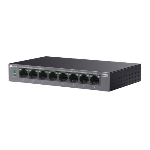 TP-LINK 5-PORT GIGABIT SWITCH LS108GP, interfata  8× 10/100/1000Mbps RJ45 Ports (Ports 1–8 supports 802.3af/at PoE+), AUTO Negotiation, AUTO MDI/MDIX, porturi Standard: 802.3 af/at compliant,  PoE Ports: Ports 1–8, pana la 30 W PoE output per port, PoE Budget: 62 W, dimensiuni 6.2× 3.9×1.0 in_3