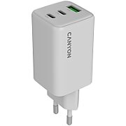 CANYON charger CU65ACC GaN 65W 2xPD 1xQC EU White_1