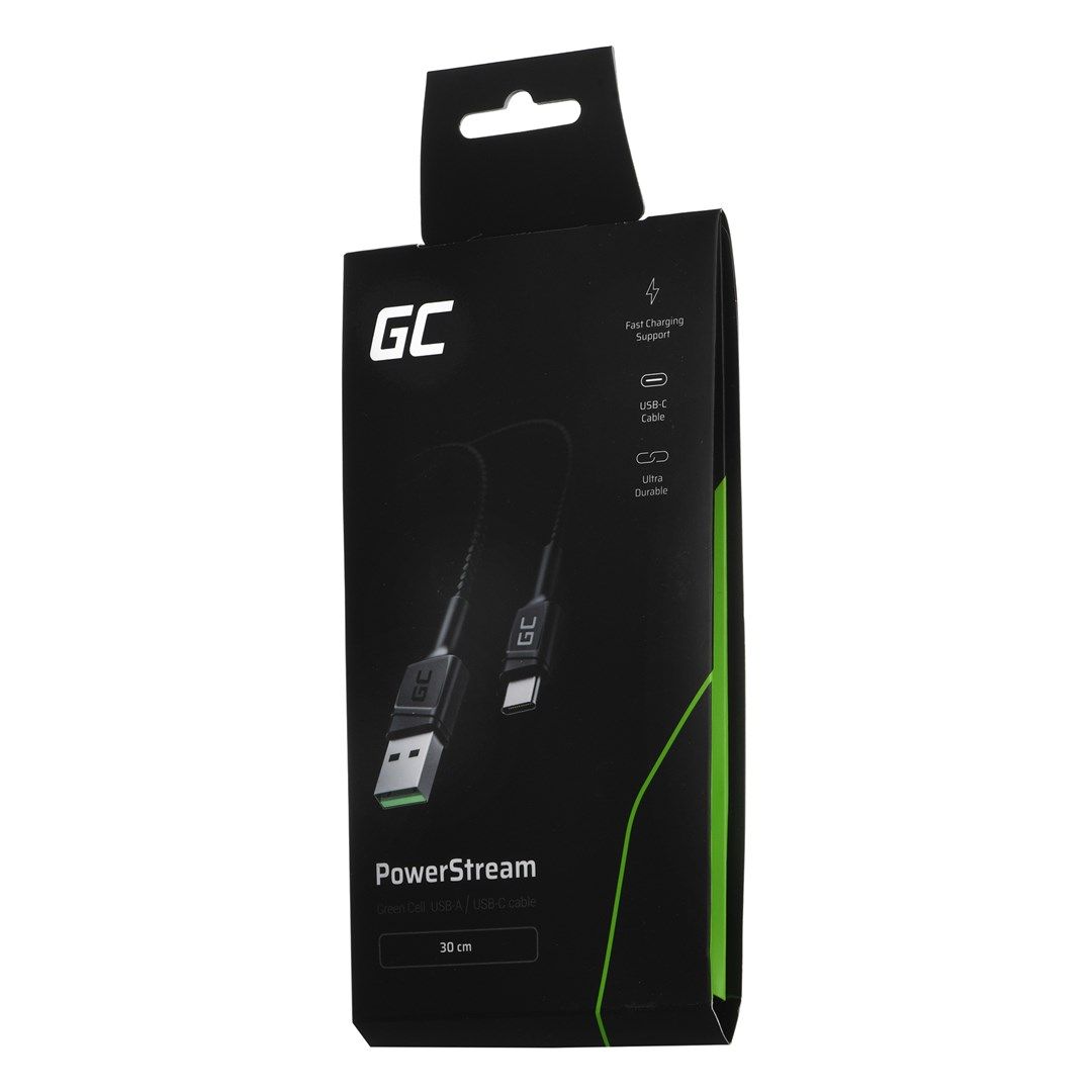 Green Cell KABGC25 USB cable 0.3 m USB A USB C Black_3