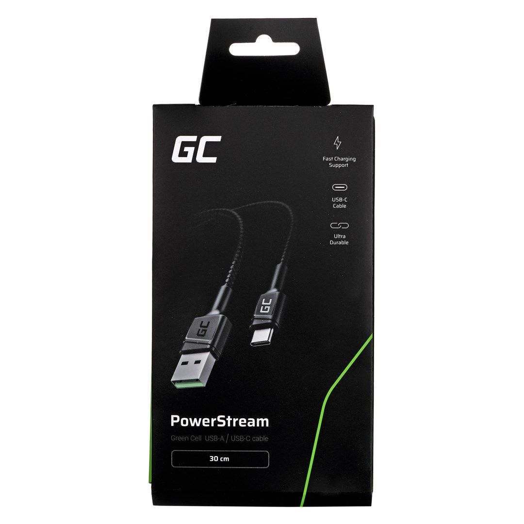 Green Cell KABGC25 USB cable 0.3 m USB A USB C Black_4