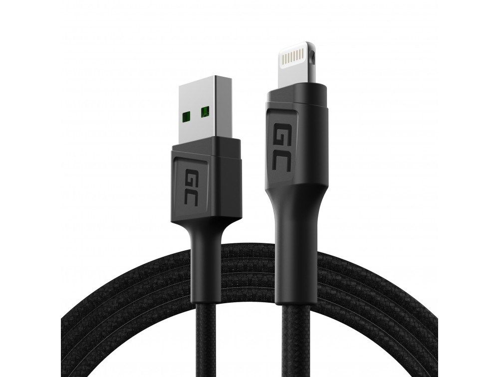 Green Cell KABGC21 lightning cable 1.2 m Black_2