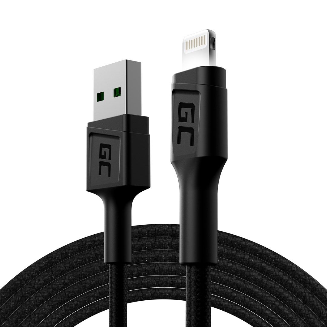 Green Cell KABGC12 lightning cable 2 m Black_2