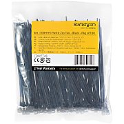 100 PACK 4 CABLE TIES -BLACK/NYLON ZIP TIE WRAPS UL TAA_5