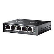 Omada 5-Port Gigabit Easy Managed Switch with 4-Port PoE+ PORT: 4× Gigabit PoE+ Ports, 1× Gigabit Non-PoE Ports SPEC: 802.3at/af, 65 W PoE Power, Desktop Steel Case and Fanless FEATURE: Integration with Omada SDN Controller, Flow Control, Loopback Detection, Port Isolation, Port Mirroring, LAG_1