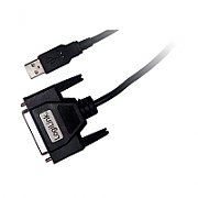 CABLU USB LOGILINK adaptor, USB 2.0 (T) la Paralel (D-Sub 25-pin), 1.5m, conecteaza port USB cu imprimanta cu port paralel, negru, 