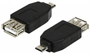 ADAPTOR LOGILINK, pt. smartphone, Micro-USB 2.0 (T) la USB 2.0 (M), negru, 